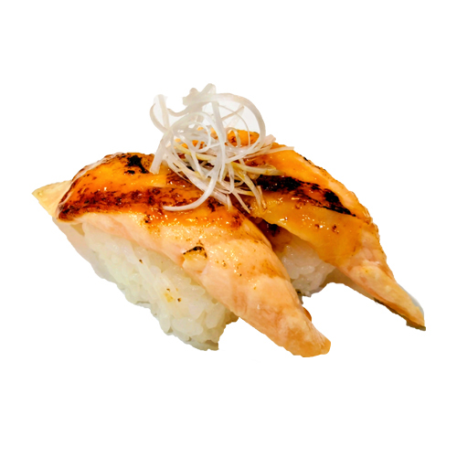 炙りとろサーモン焦がしみそ　わさび抜き